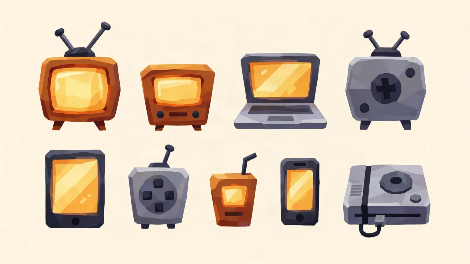 A grid of devices, some lit and some dim, standing for which ones show HDR.
